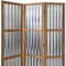 Homeroots 3 Panel Brown Corrugated Metal Room Divider 379904 - alternate 2